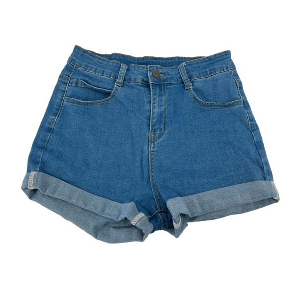 Cuffed Hem Jean Shorts Size Medium Women’s - Picture 1 of 4